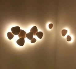 Applique murale, Tria Set 8, Chêne naturel, LED, 2700K, 11520lm, L115cm, H60,5cm - Bover