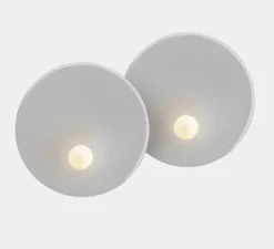 Applique murale, Trip double, gris pierre, L74cm, H65cm - LEDs C4