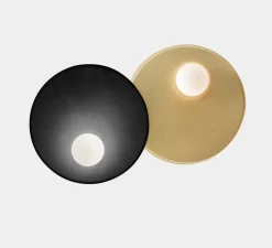 Applique murale, Trip double, noir, or, L52cm, H42cm - LEDs C4