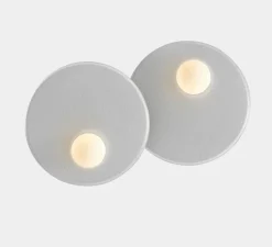 Applique murale, Trip double, gris pierre, L52cm, H42cm - LEDs C4