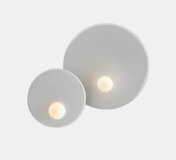 Applique murale, Trip double, gris pierre, L66cm, H53,5cm - LEDs C4