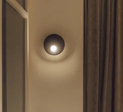 Applique murale, Trip simple, noir, Ø30cm, P14,5cm - LEDs C4