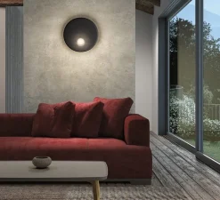 Applique murale, Trip simple, noir, Ø60cm, P14,5cm - LEDs C4