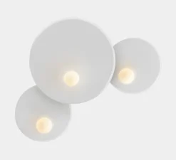 Applique murale, Trip triple, blanc, L86cm, H53,5cm - LEDs C4