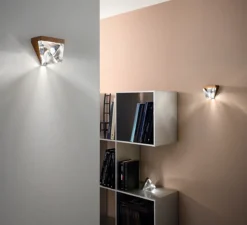 Applique murale, Tripla F41, bronze, LED, Ø9,8cm, H9,3cm - Fabbian