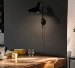 Applique murale, Tripod HM12, noir mat, L21,6cm, H35,2cm - Andtradition