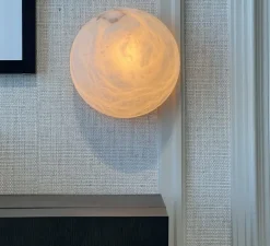 Applique murale, Triton, Albâtre, laiton, Ø24cm, H15,5cm - Eichholtz