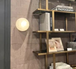 Applique murale, Triton, Albâtre, laiton, Ø24cm, H15,5cm - Eichholtz