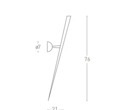 Applique murale, Trylon, blanc, LED, dim, 2700k, 540 lm, Ø7cm, H76cm - Lumen Center Italia