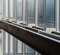 Applique murale, Tubo Evo, noir, IP67, LED, 4000K, 2050lm, Ø53,5cm, H8,5cm - Om