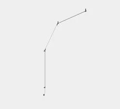 Applique murale, Tubs Modular Combination, noir, LED, dim, 3000K, 4133 lm, L200cm, H200cm - LEDS C4