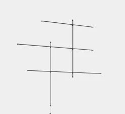 Applique murale, Tubs Modular Reticle, noir, LED, dim, 3000K, 12027 lm, L300cm, H300cm - LEDS C4
