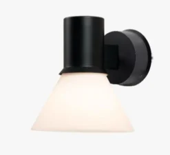 Applique murale, Type 80 glass W4, blanc & noir, Ø15cm, H16cm - Anglepoise