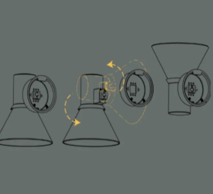 Applique murale, Type 80 glass W4, blanc & noir, Ø15cm, H16cm - Anglepoise