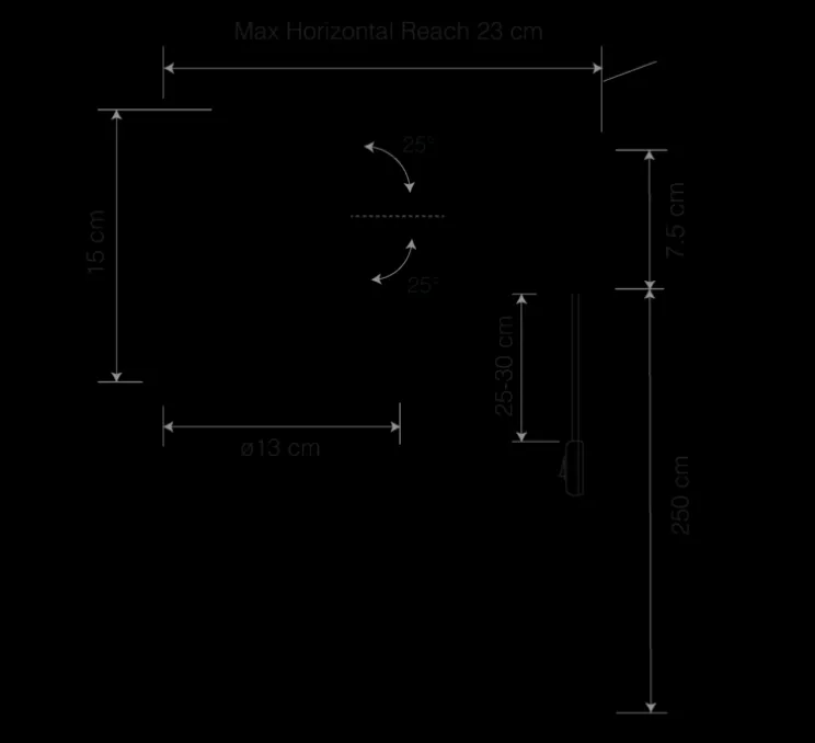 Applique murale, Type 75 mini Margaret Howell Edition, avec câble, Ocre, Ø13cm, H15cm - Anglepoise