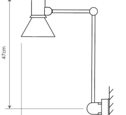 Applique murale, Type 80 W3, brume grise, Ø14,5cm, H53cm - Anglepoise