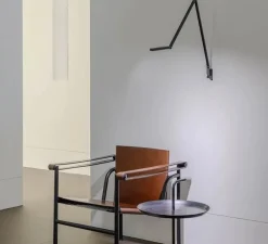 Applique murale, Untitled Wall, noir, LED, dim, 3000K, 485 lm, P66cm, H50cm - Nemo Lighting