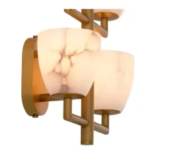 Applique murale, Valerius, laiton antique, albâtre, L32cm, H61cm - Eichholtz