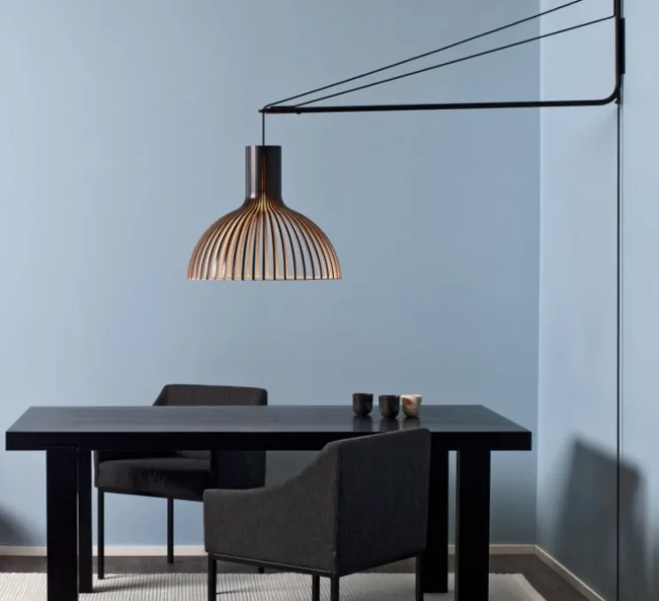 Applique murale, Varsi, noir, Victo noir, Ø56cm, L130 à 170cm - Secto Design