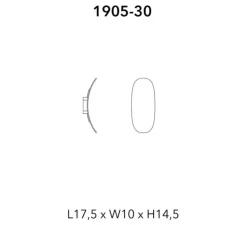 Applique murale, Vela, noir, LED, dim, 2700K, 1500 lm, L17,5cm, H40,5cm - Penta