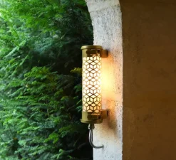 Applique murale, Vendôme Nano, laiton, E14, 2700K, IP66, Ø7cm, H27cm - Sammode