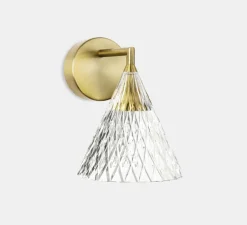 Applique murale, Veneto, laiton brossé, LED, 2700k, 452 lm, L15,8cm, P20,7cm - LEDs C4