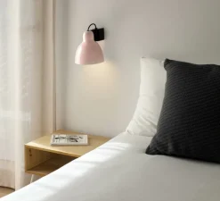 Applique murale, Venice, rose, L16cm, H18cm - Faro