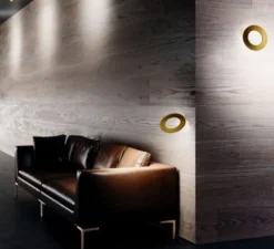 Applique murale, Vera 21, cuivre bronze, blanc, LED, 2700k, 2100lm, Ø21cm, P7cm - Icone