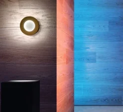 Applique murale, Vera 21, cuivre bronze, blanc, LED, 2700k, 2100lm, Ø21cm, P7cm - Icone