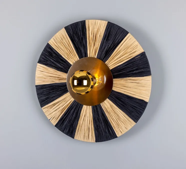 Applique murale, Vernon, laiton antique, Ø54cm, H54cm - Mullan Lighting