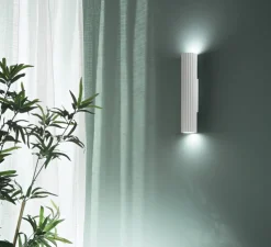 Applique murale, Vertbois, prêt à peindre, Elisa,blanc, Ø7cm, H35cm - Nedgis