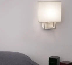 Applique murale, Vesper, blanc, beige, L22cm, H26,5cm - Faro