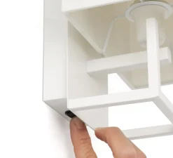 Applique murale, Vesper, blanc, beige, L22cm, H26,5cm - Faro