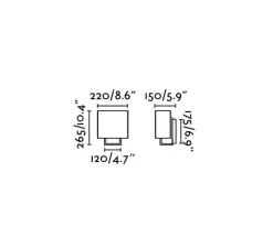 Applique murale, Vesper, blanc, beige, L22cm, H26,5cm - Faro