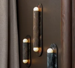 Applique murale, Vesta LG, rose cendré, L10,5cm, H45,6cm - Schwung