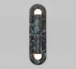 Applique murale, Vesta MD, vert-de-gris, L10,5cm, H38cm - Schwung