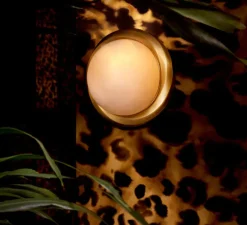 Applique murale, Vigo, laiton antique, albâtre, L22, 5cm, H22,5cm - Eichholtz