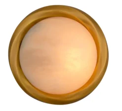 Applique murale, Vigo, laiton antique, albâtre, L22, 5cm, H22,5cm - Eichholtz