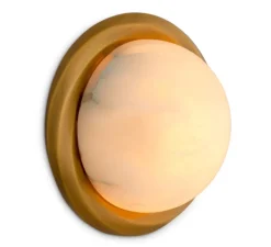 Applique murale, Vigo, laiton antique, albâtre, L22, 5cm, H22,5cm - Eichholtz