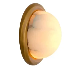 Applique murale, Vigo, laiton antique, albâtre, L22, 5cm, H22,5cm - Eichholtz