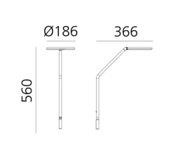 Applique murale, Vine Light Wall, noir, L18,6cm, H56cm - Artemide