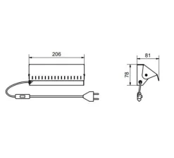 Applique murale, Vippa, blanc, L20,6cm, H7,8cm - Belid