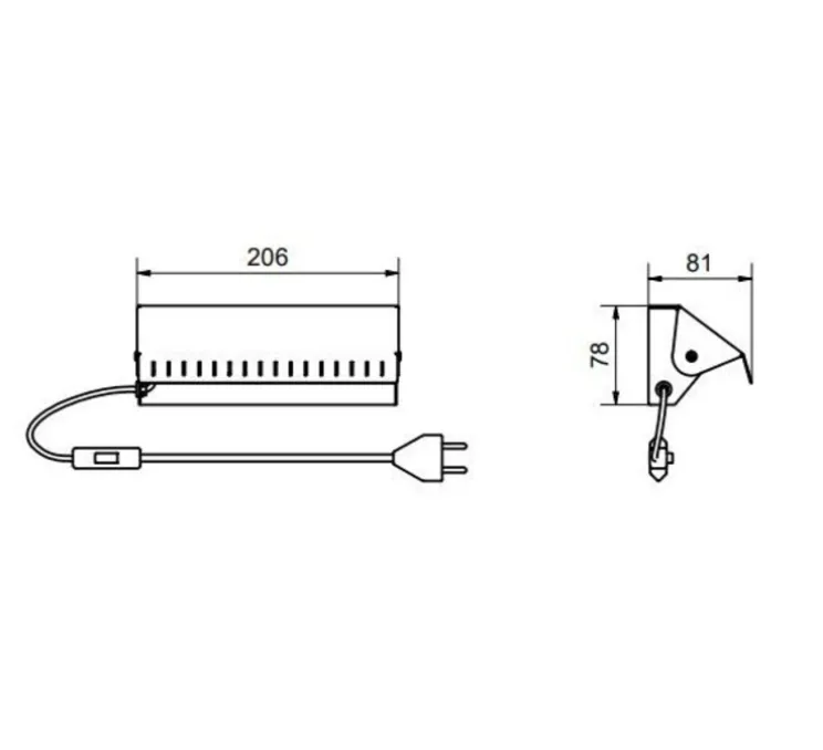 Applique murale, Vippa, blanc, L20,6cm, H7,8cm - Belid