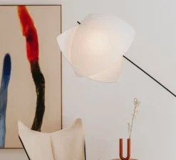 Applique murale, Voiles, blanc, LED, dim, 2700K, 2071 lm, L204,1cm, H68,3cm - LEDS C4