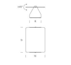 Applique murale, Volet Pivotant Simple, E14, aluminium, L17cm, H13cm, interrupteur - Nemo Lighting
