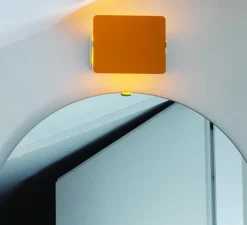 Applique murale, Volet Pivotant Simple, jaune, LED, 3000K, 1000lm, L17cm, H13cm - Nemo Lighting