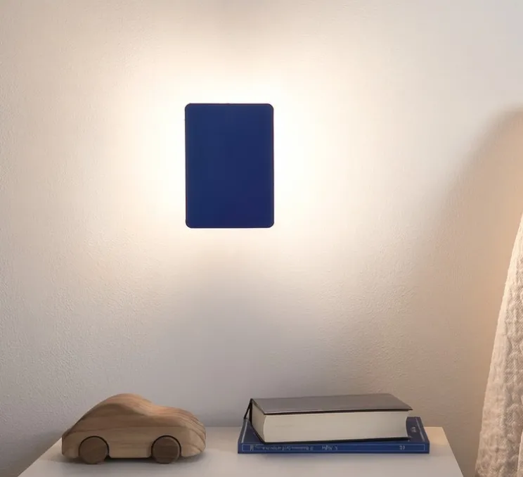 Applique murale, Volet Pivotant Simple, bleu, LED, 3000K, 1000lm, L17cm, H13cm - Charlotte Perriand - Nemo Lighting