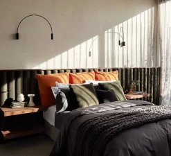 Applique murale, Volta A-3531, noir, LED, 2700K, 665 lm, L62,3cm, H42,9cm - Estiluz