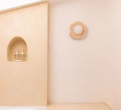 Applique murale, Volubilis M, bois naturel, L23,5cm, H23cm - Little Anana