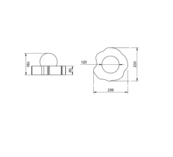 Applique murale, Volubilis M, bois naturel, L23,5cm, H23cm - Little Anana